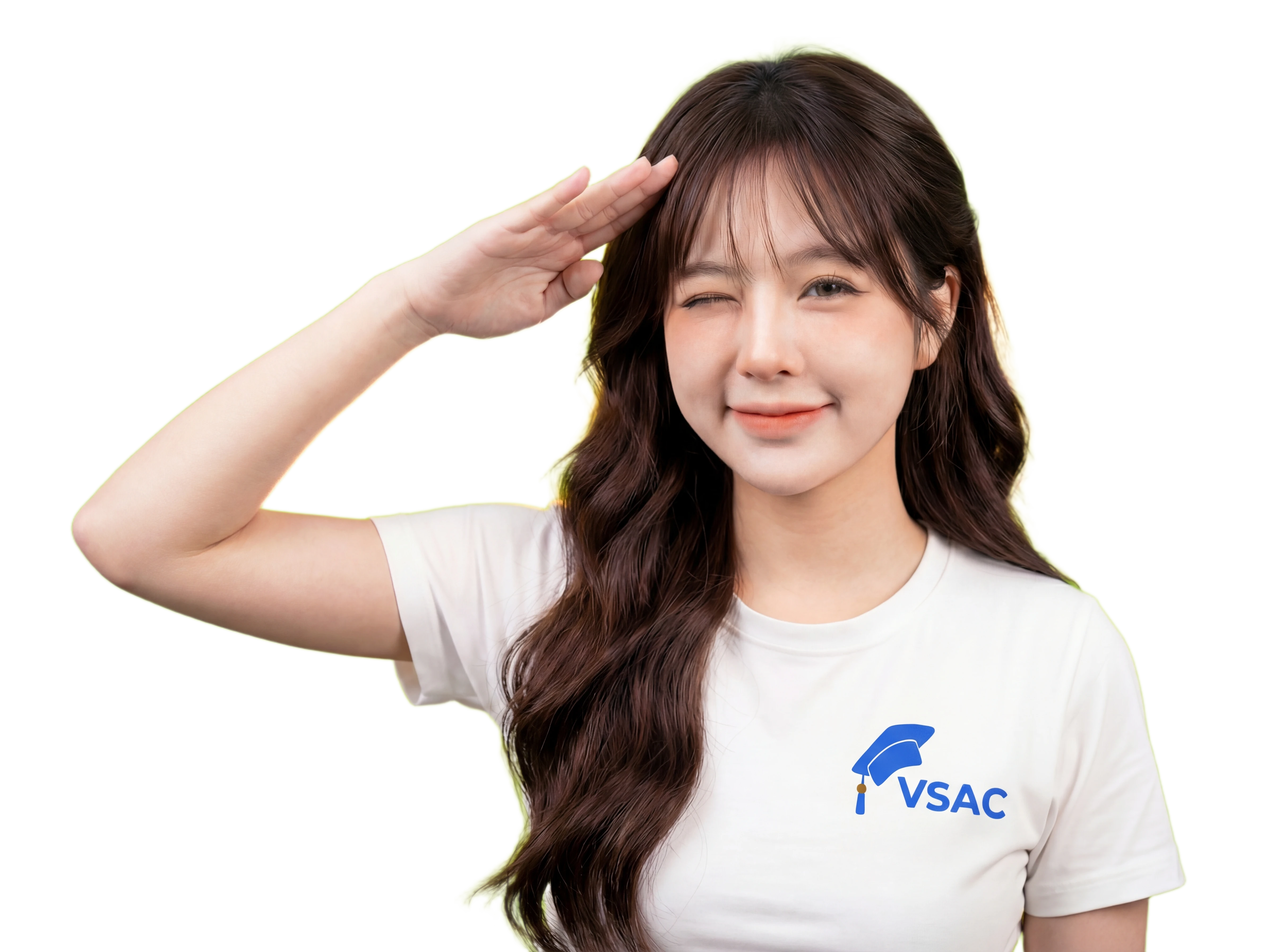 VSAC mascot saluting